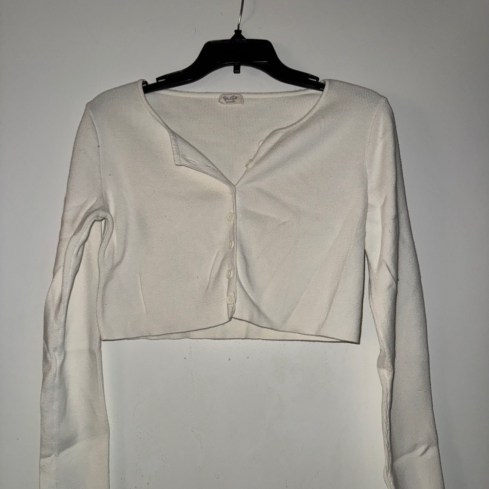 Brandy Melville Cream Button-Down Women's Top